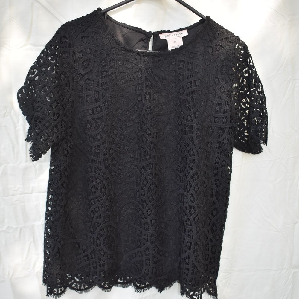 Black lace blouse
